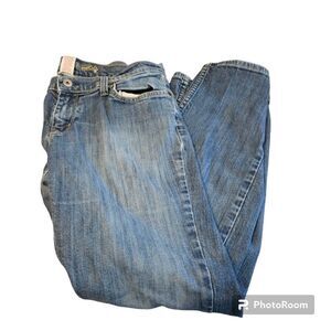 Nobo denim  good cond 13 P waist 16 inches  across crotch 27 in to hem